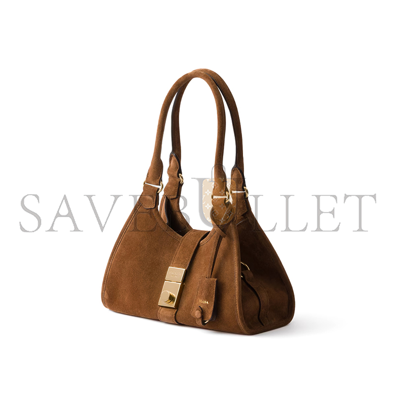 PRADA SMALL SUEDE TOTE BAG 1BG580 (26*18*12cm)